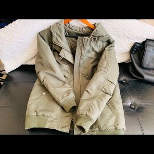Women’s Designer Bomber Green Khaki Worn Once!